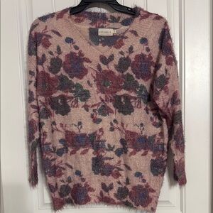 Dreamers Women's Floral Sweater - Pink and Blue